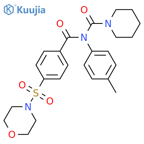N-(4-methylphenyl)-N-4-(morpholine-4-sulfonyl)benzoylpiperidine-1-carboxamide structure