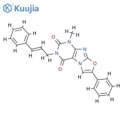 1-methyl-7-phenyl-3-(2E)-3-phenylprop-2-en-1-yl-1H,2H,3H,4H-1,3oxazolo3,2-gpurine-2,4-dione structure