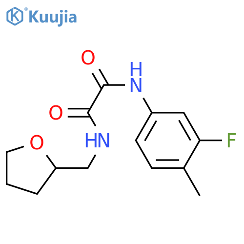 N'-(3-fluoro-4-methylphenyl)-N-(oxolan-2-yl)methylethanediamide structure