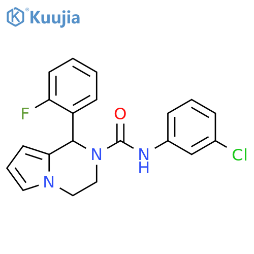 N-(3-chlorophenyl)-1-(2-fluorophenyl)-1H,2H,3H,4H-pyrrolo1,2-apyrazine-2-carboxamide structure