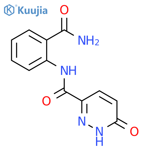 N-(2-carbamoylphenyl)-6-oxo-1,6-dihydropyridazine-3-carboxamide structure