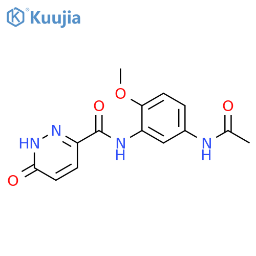 N-(5-acetamido-2-methoxyphenyl)-6-oxo-1,6-dihydropyridazine-3-carboxamide structure