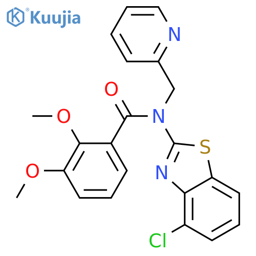 N-(4-chloro-1,3-benzothiazol-2-yl)-2,3-dimethoxy-N-(pyridin-2-yl)methylbenzamide structure