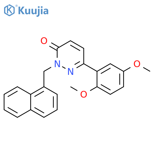 6-(2,5-dimethoxyphenyl)-2-(naphthalen-1-yl)methyl-2,3-dihydropyridazin-3-one structure