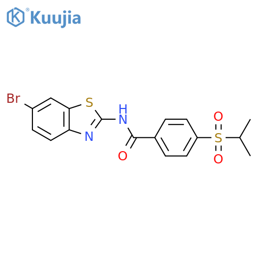 N-(6-bromo-1,3-benzothiazol-2-yl)-4-(propane-2-sulfonyl)benzamide structure