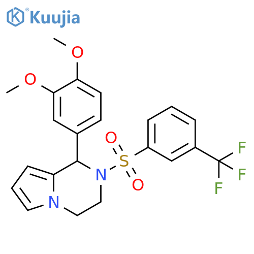 1-(3,4-dimethoxyphenyl)-2-3-(trifluoromethyl)benzenesulfonyl-1H,2H,3H,4H-pyrrolo1,2-apyrazine structure