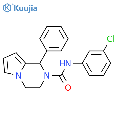 N-(3-chlorophenyl)-1-phenyl-1H,2H,3H,4H-pyrrolo1,2-apyrazine-2-carboxamide structure