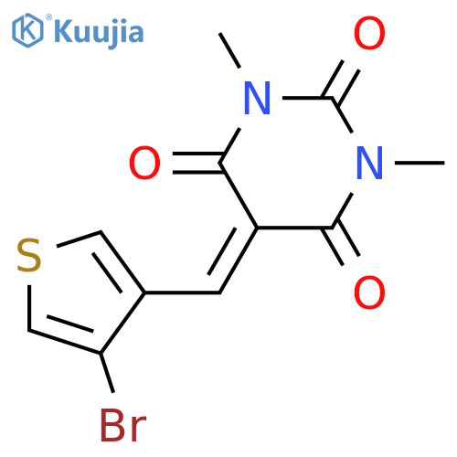 5-[(4-BROMO-3-THIENYL)METHYLENE]-1,3-DIMETHYL-2,4,6(1H,3H,5H)-PYRIMIDINETRIONE structure