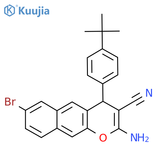 2-Amino-7-bromo-4-(4-tert-butylphenyl)-4H-benzo[g]chromene-3-carbonitrile structure