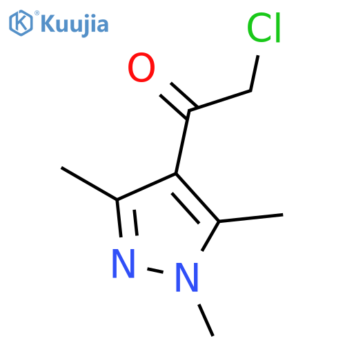 2-chloro-1-(trimethyl-1H-pyrazol-4-yl)ethan-1-one structure