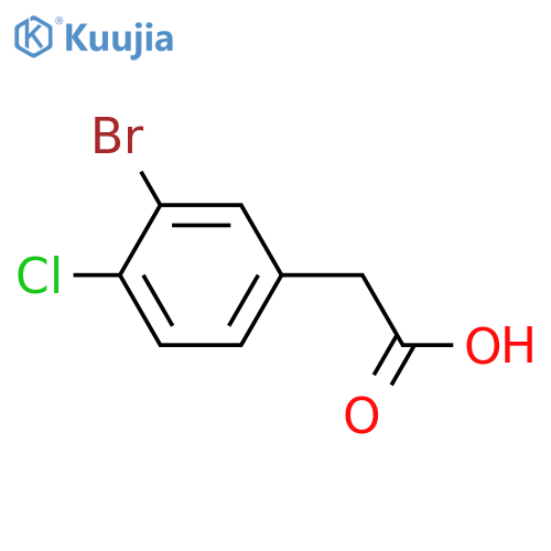 2-(3-Bromo-4-chlorophenyl)acetic acid structure