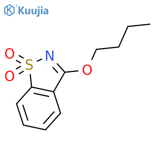 1,2-Benzisothiazole, 3-butoxy-, 1,1-dioxide structure