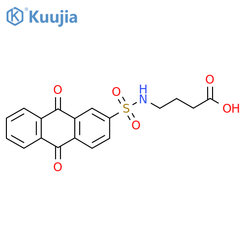4-(9,10-Dioxo-9,10-dihydroanthracene-2-sulfonamido)butanoic acid structure
