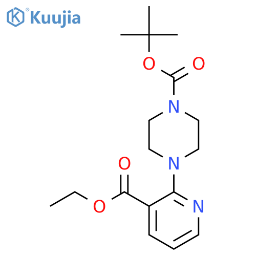 1-Boc-4-(3-ethoxycarbonyl-pyridin-2-yl)-piperazine structure