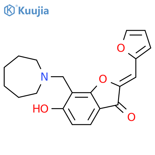 (2Z)-7-(azepan-1-yl)methyl-2-(furan-2-yl)methylidene-6-hydroxy-2,3-dihydro-1-benzofuran-3-one structure