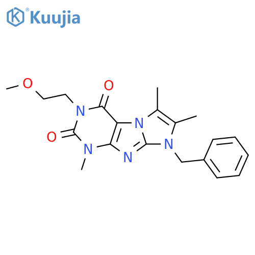 8-benzyl-3-(2-methoxyethyl)-1,6,7-trimethyl-1H,2H,3H,4H,8H-imidazo1,2-gpurine-2,4-dione structure