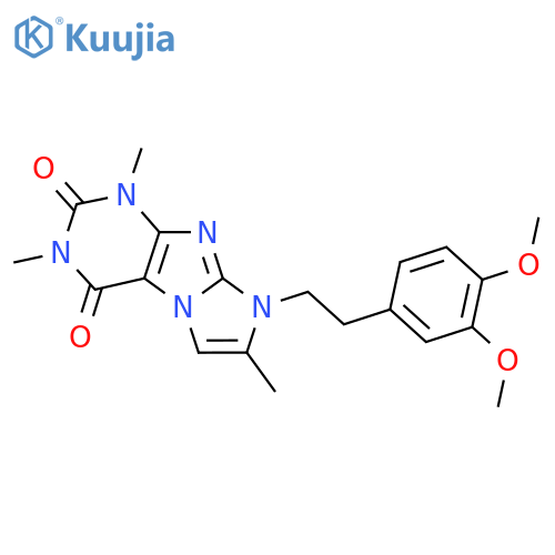 8-2-(3,4-dimethoxyphenyl)ethyl-1,3,7-trimethyl-1H,2H,3H,4H,8H-imidazo1,2-gpurine-2,4-dione structure