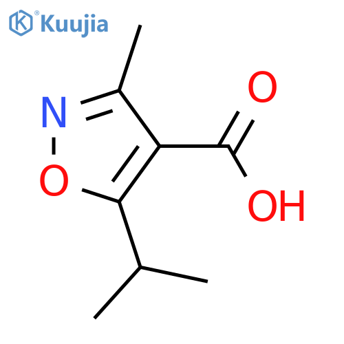 3-methyl-5-(propan-2-yl)-1,2-oxazole-4-carboxylic acid structure