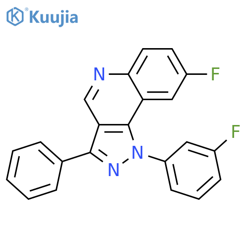 8-fluoro-1-(3-fluorophenyl)-3-phenyl-1H-pyrazolo4,3-cquinoline structure