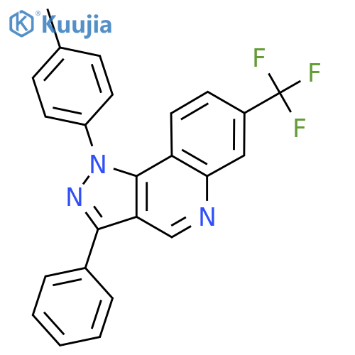 1-(4-methylphenyl)-3-phenyl-7-(trifluoromethyl)-1H-pyrazolo4,3-cquinoline structure