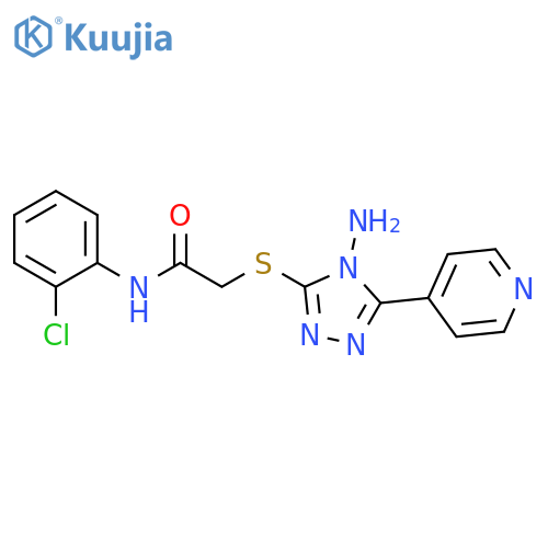 2-{4-amino-5-(pyridin-4-yl)-4H-1,2,4-triazol-3-ylsulfanyl}-N-(2-chlorophenyl)acetamide structure