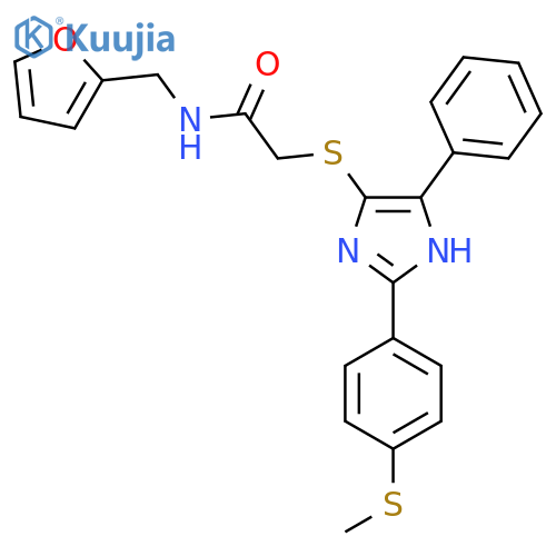 N-(furan-2-yl)methyl-2-({2-4-(methylsulfanyl)phenyl-5-phenyl-1H-imidazol-4-yl}sulfanyl)acetamide structure