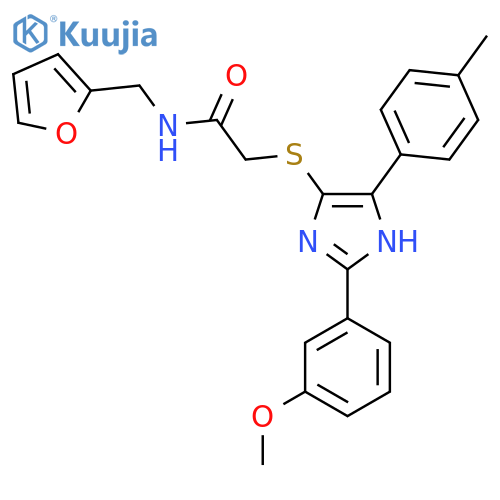 N-(furan-2-yl)methyl-2-{2-(3-methoxyphenyl)-5-(4-methylphenyl)-1H-imidazol-4-ylsulfanyl}acetamide structure