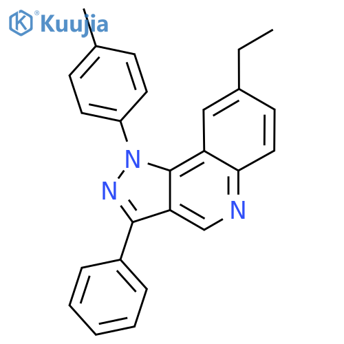 8-ethyl-1-(4-methylphenyl)-3-phenyl-1H-pyrazolo4,3-cquinoline structure