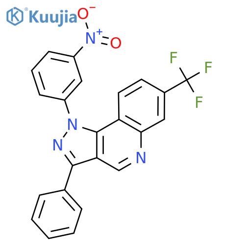 1-(3-nitrophenyl)-3-phenyl-7-(trifluoromethyl)-1H-pyrazolo4,3-cquinoline structure