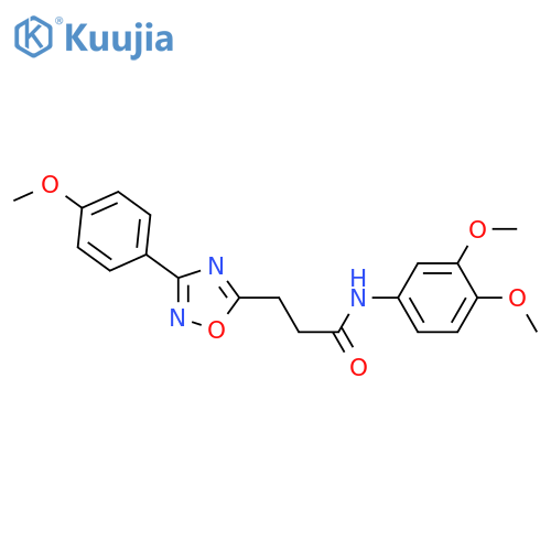 N-(3,4-dimethoxyphenyl)-3-3-(4-methoxyphenyl)-1,2,4-oxadiazol-5-ylpropanamide structure