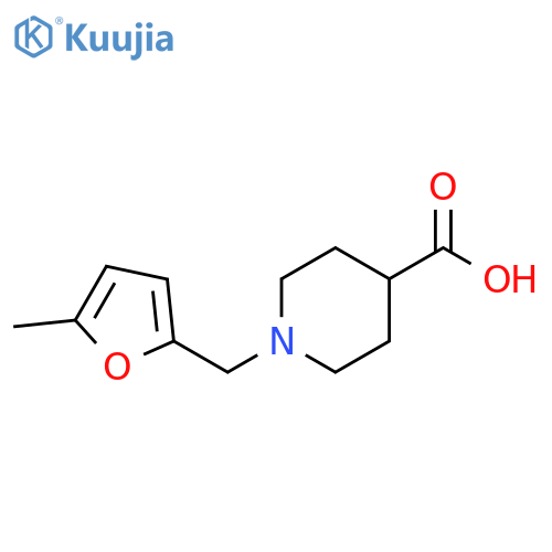 4-Piperidinecarboxylic acid, 1-[(5-methyl-2-furanyl)methyl]- structure