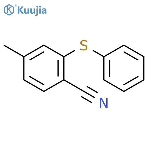 4-methyl-2-(phenylsulfanyl)benzonitrile structure