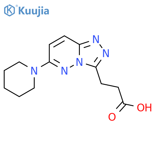 3-[6-(Piperidin-1-yl)[1,2,4]triazolo[4,3-b]pyridazin-3-yl]propanoic acid structure