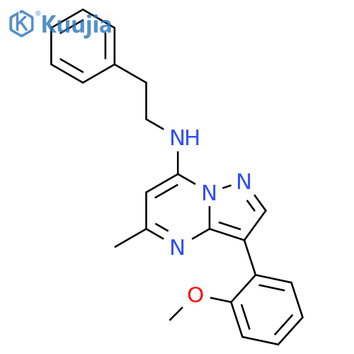 3-(2-methoxyphenyl)-5-methyl-N-(2-phenylethyl)pyrazolo1,5-apyrimidin-7-amine structure