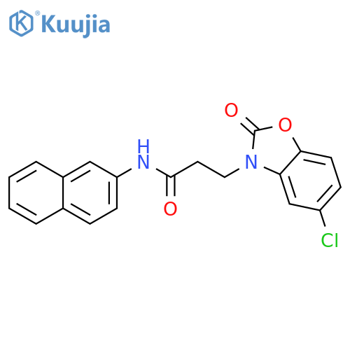 3-(5-chloro-2-oxo-2,3-dihydro-1,3-benzoxazol-3-yl)-N-(naphthalen-2-yl)propanamide structure