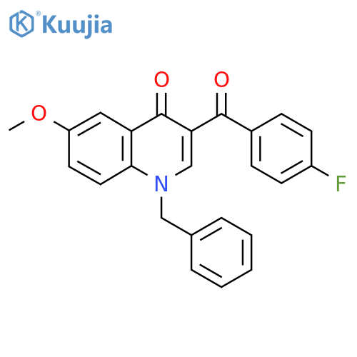 1-Benzyl-3-(4-fluorobenzoyl)-6-methoxy-1,4-dihydroquinolin-4-one structure