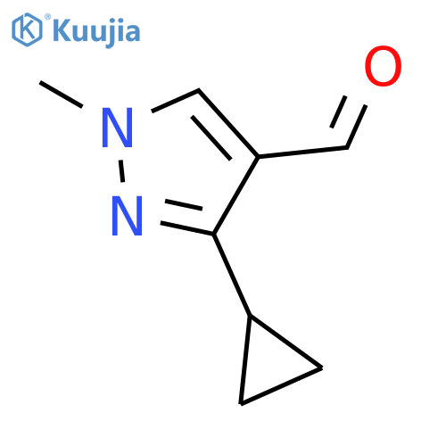 3-Cyclopropyl-1-methyl-1H-pyrazole-4-carbaldehyde structure