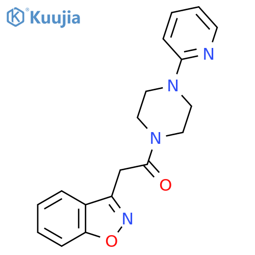 2-(1,2-benzoxazol-3-yl)-1-4-(pyridin-2-yl)piperazin-1-ylethan-1-one structure
