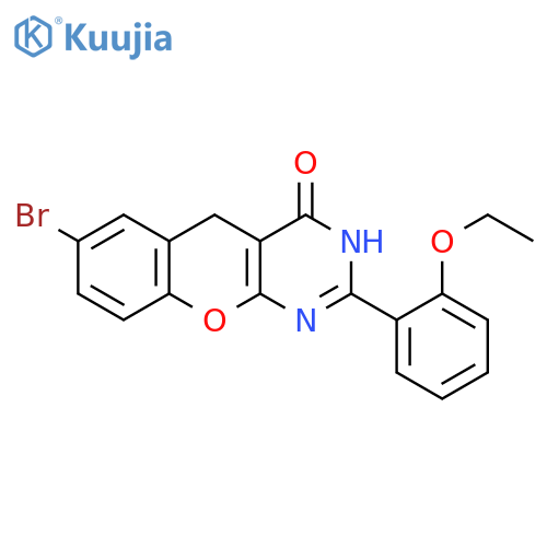7-bromo-2-(2-ethoxyphenyl)-3H,4H,5H-chromeno2,3-dpyrimidin-4-one structure