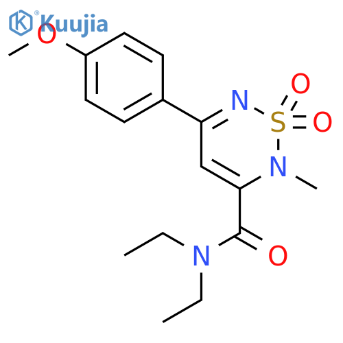 <br>N,N-diethyl-5-(4-methoxyphenyl)-2-methyl-2H-1,2,6-thiadiazine-3-carboxamide 1,1-dioxide structure