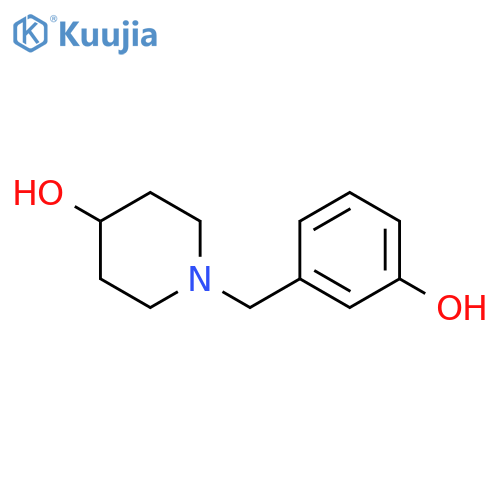 1-(3-hydroxyphenyl)methylpiperidin-4-ol structure