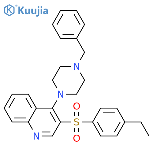 4-(4-benzylpiperazin-1-yl)-3-(4-ethylbenzenesulfonyl)quinoline structure