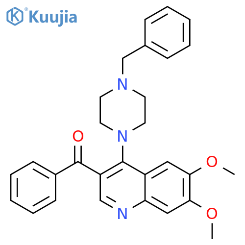 3-benzoyl-4-(4-benzylpiperazin-1-yl)-6,7-dimethoxyquinoline structure