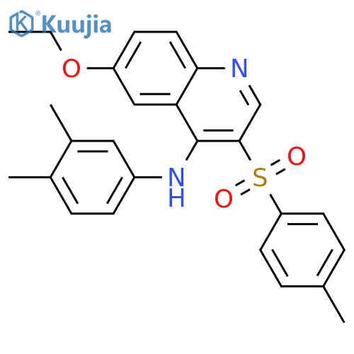 N-(3,4-dimethylphenyl)-6-ethoxy-3-(4-methylbenzenesulfonyl)quinolin-4-amine structure
