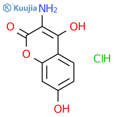 3-amino-4,7-dihydroxy-2H-1-Benzopyran-2-one hydrochloride structure