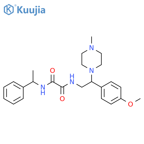 N-2-(4-methoxyphenyl)-2-(4-methylpiperazin-1-yl)ethyl-N'-(1-phenylethyl)ethanediamide structure
