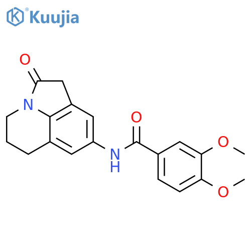 3,4-dimethoxy-N-{2-oxo-1-azatricyclo6.3.1.0^{4,12}dodeca-4,6,8(12)-trien-6-yl}benzamide structure