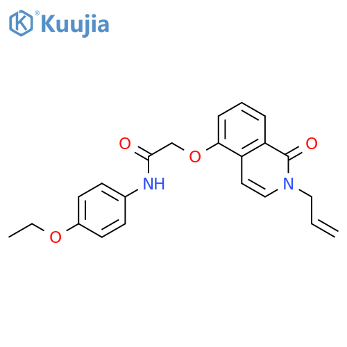N-(4-ethoxyphenyl)-2-{1-oxo-2-(prop-2-en-1-yl)-1,2-dihydroisoquinolin-5-yloxy}acetamide structure