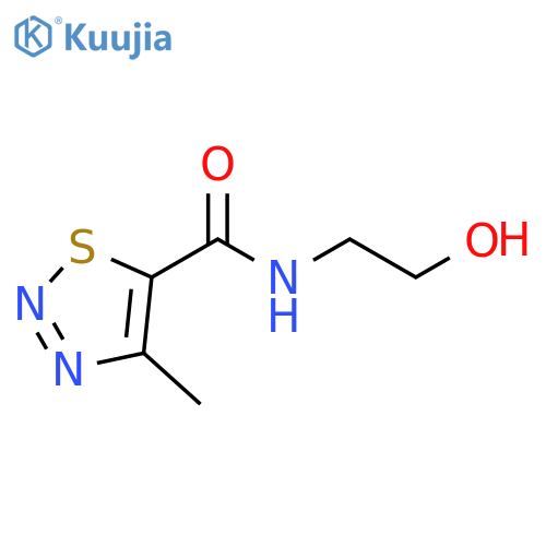 N-(2-hydroxyethyl)-4-methyl-1,2,3-thiadiazole-5-carboxamide structure