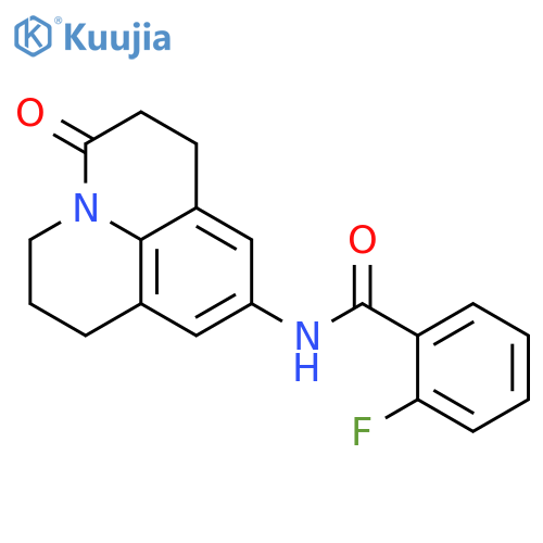 2-fluoro-N-{2-oxo-1-azatricyclo7.3.1.0^{5,13}trideca-5,7,9(13)-trien-7-yl}benzamide structure